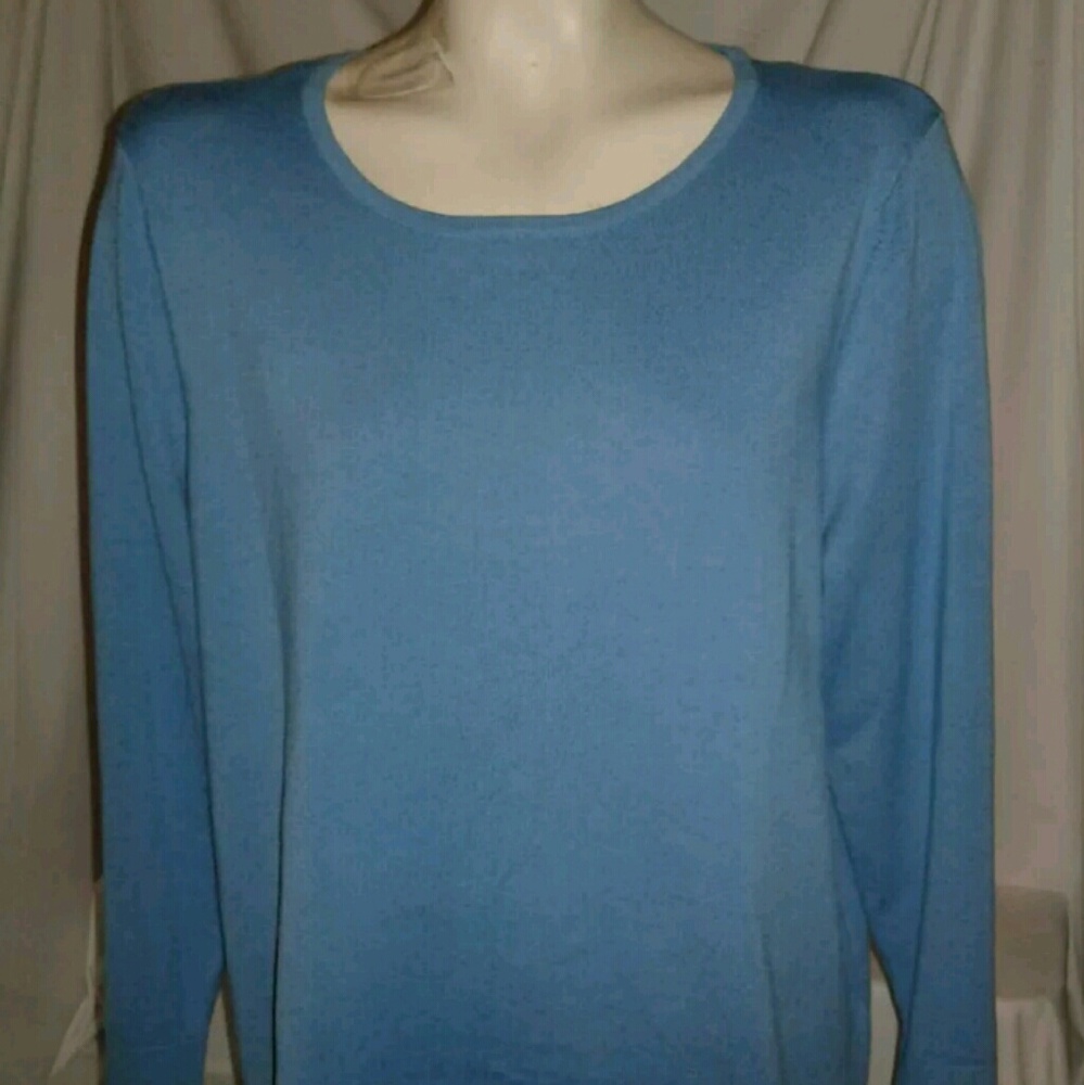 Chico's Women's Blue Long Sleeve Pullover Top